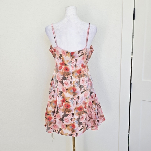For Love & Lemons  Fallen Floral Mini Dress Large NWT - Picture 5 of 12
